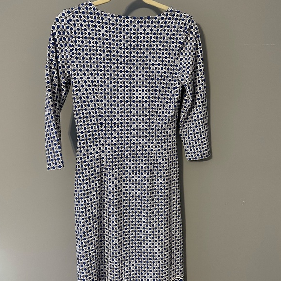 Talbots Blue Patterned Dress - Picture 4 of 7